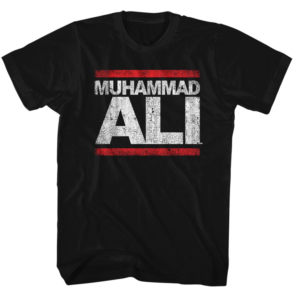 Muhammad Ali Tall T-Shirt Run Ali Black Tee