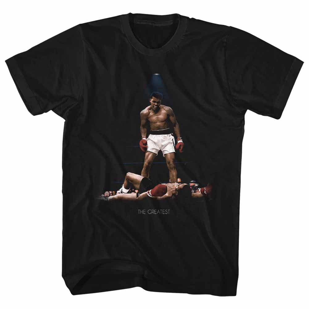 Muhammad Ali T-Shirt The Greatest Over Liston Black Tee