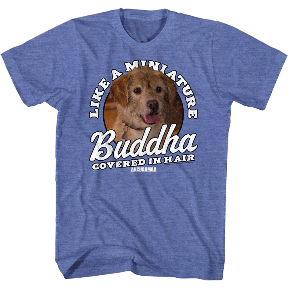 Anchorman T-Shirt Baxter Mini Buddha Heather Blue Tee