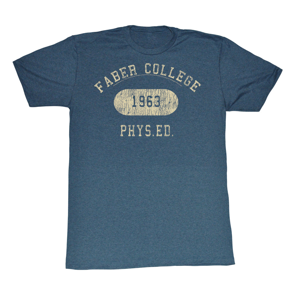 Animal House T-Shirt Faber College 1963 Phys Ed Navy Tee