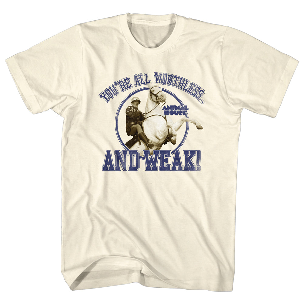 Animal House T-Shirt You're All Worthless And Weak White Tee