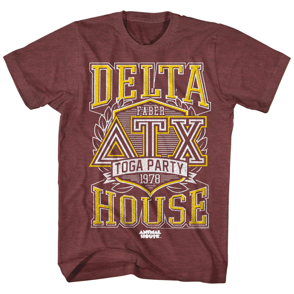 Animal House T-Shirt 7 Years Of College Down The Drain Maroon Heather Tee