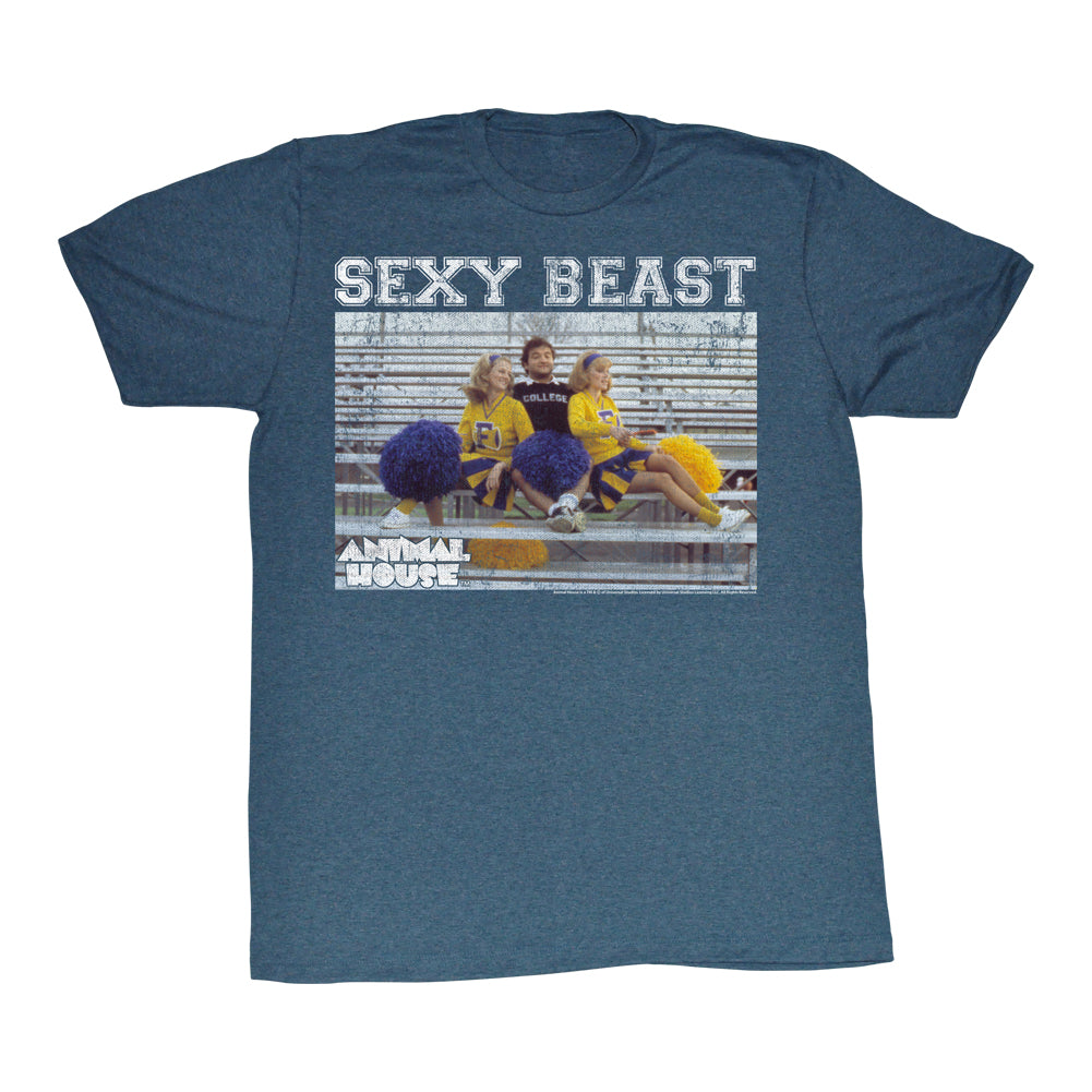 Animal House T-Shirt Sexy Beast Cheerleaders Navy Heather Tee