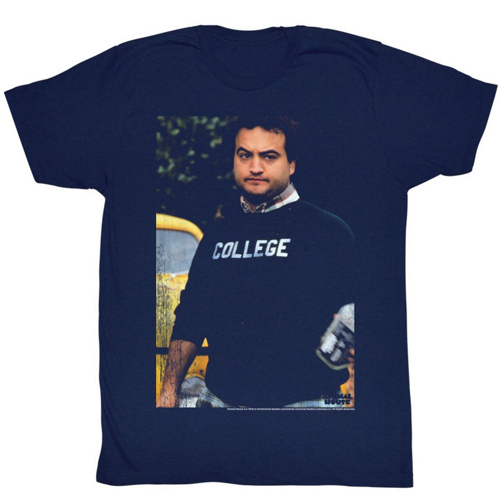 Animal House Tall T-Shirt Distressed Portrait Navy Tee