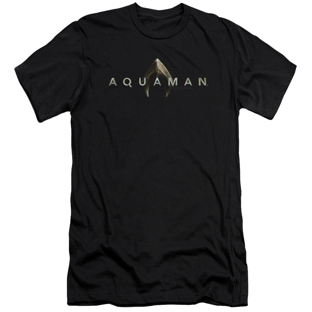 Aquaman Movie Slim Fit T-Shirt Logo Black Tee