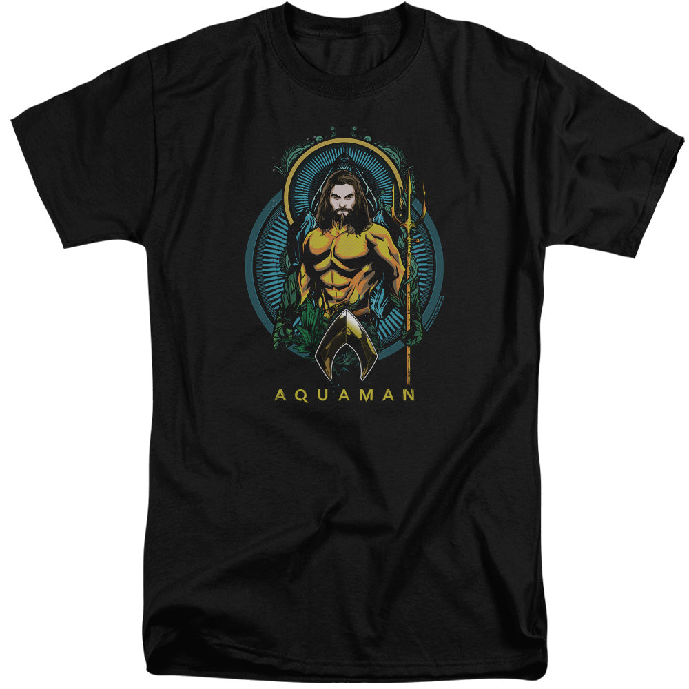 Aquaman Movie Tall T-Shirt Portrait Black Tee