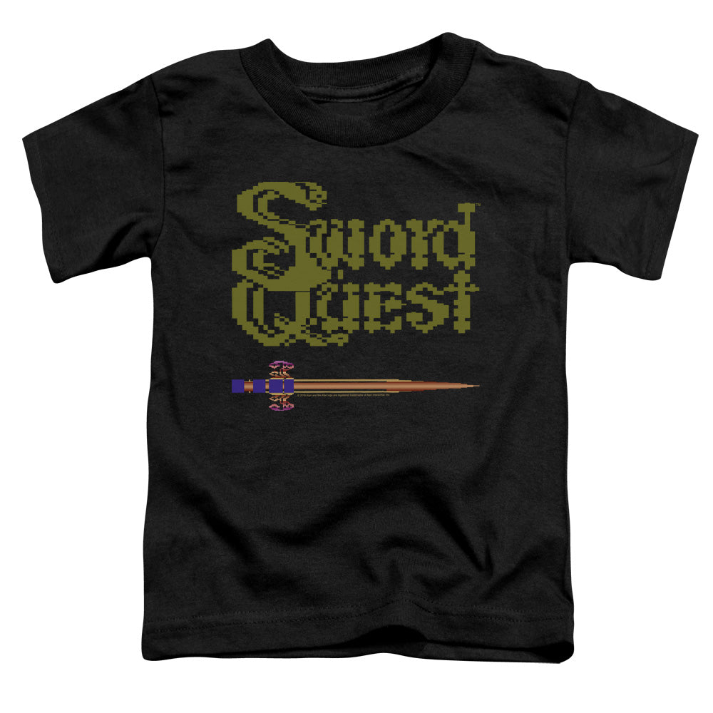 Atari Toddler T-Shirt Swordquest 8 Bit Sword Black Tee