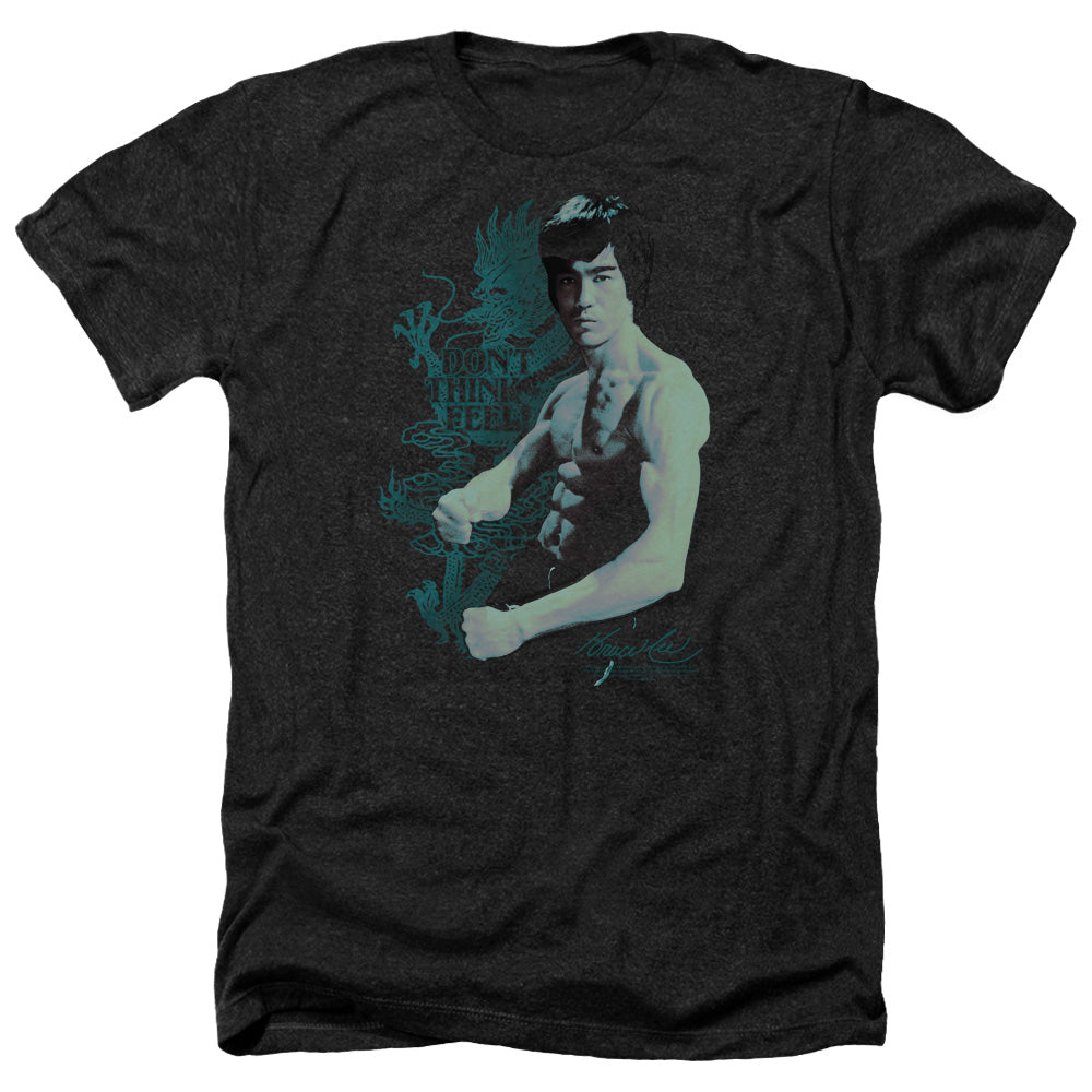 Bruce Lee Heather T-Shirt Don't Think Feel Black Tee