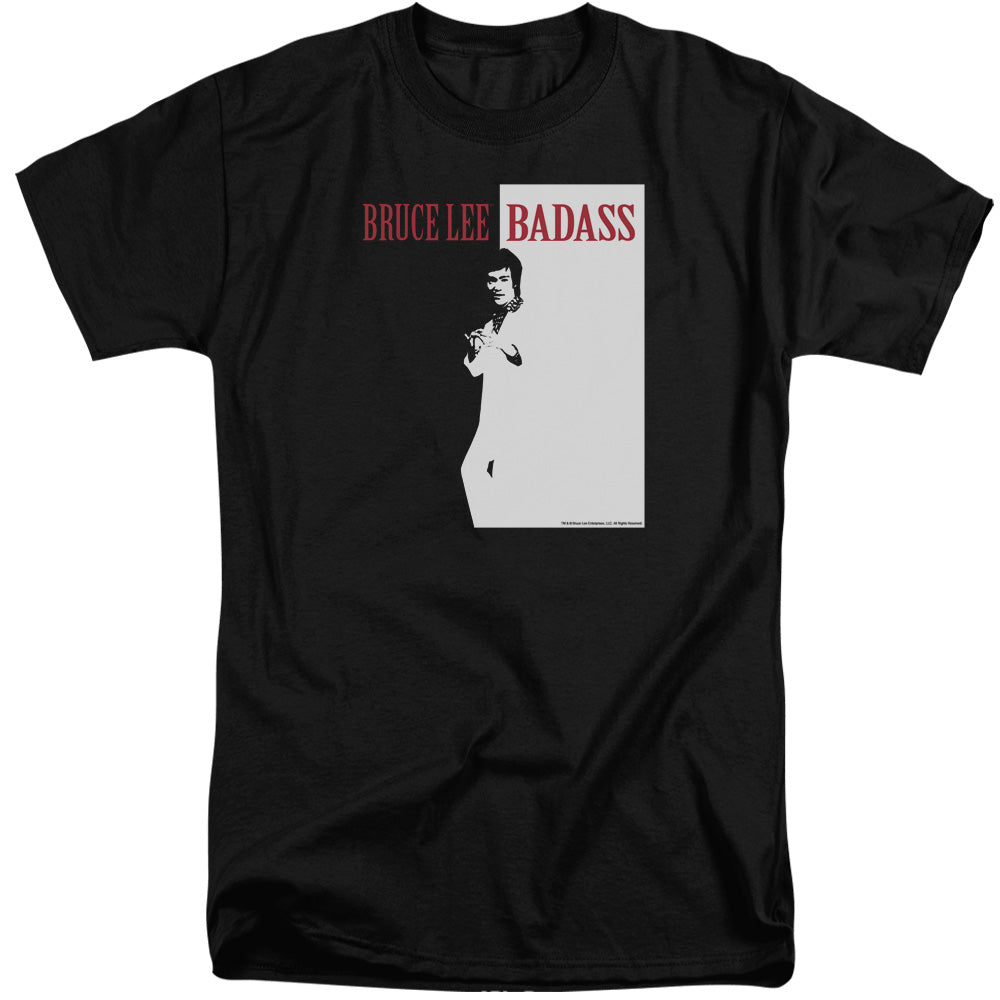 Bruce Lee Tall T-Shirt Badass Black Tee