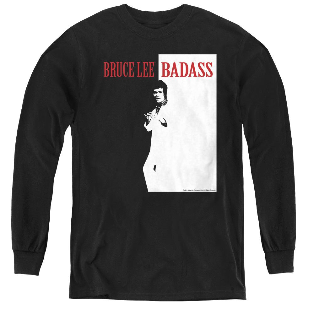 Bruce Lee Kids Long Sleeve Shirt Badass Black Tee