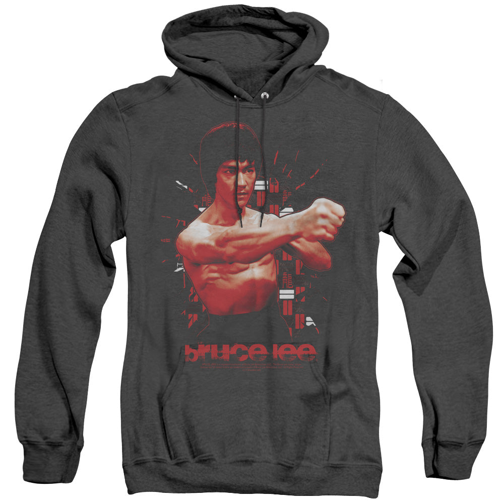 Bruce Lee Shattering Fist Black Heather Hoodie