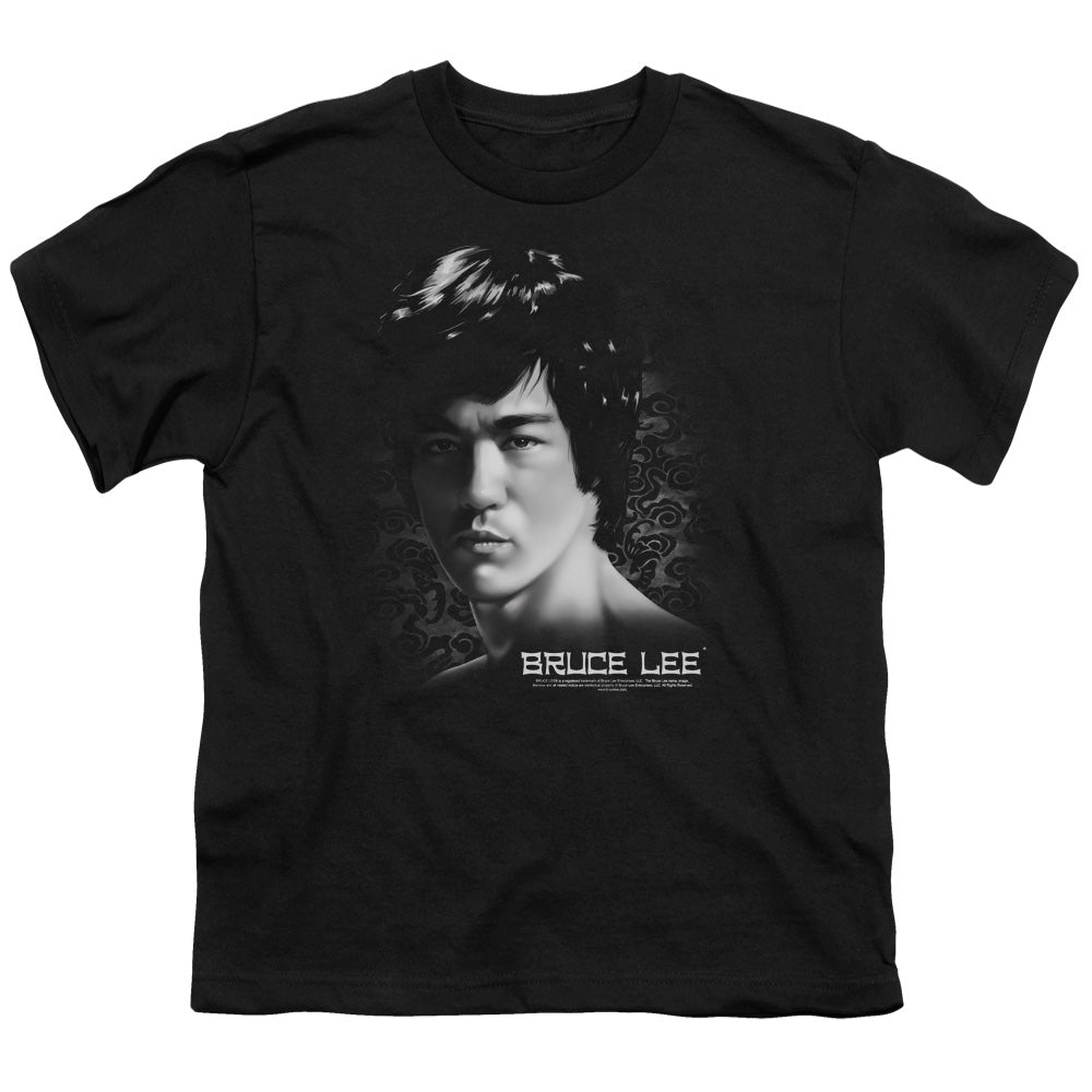 Bruce Lee Kids T-Shirt Serious Portrait Black Tee