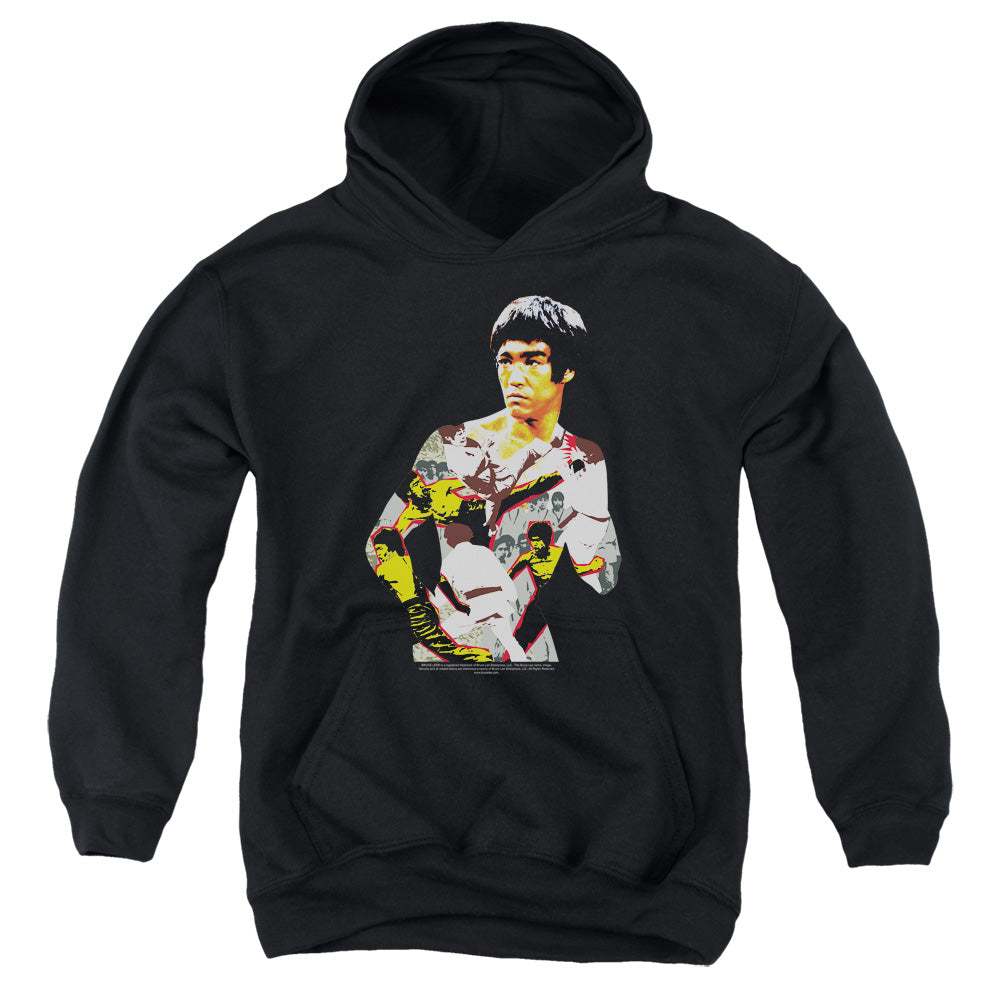 Bruce Lee Kids Hoodie Body Collage Black Hoody