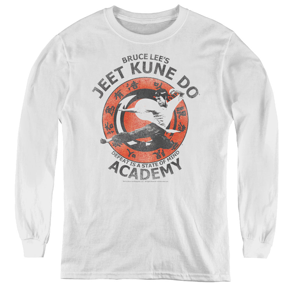 Bruce Lee Kids Long Sleeve Shirt Jeet Kune Do Academy White Tee