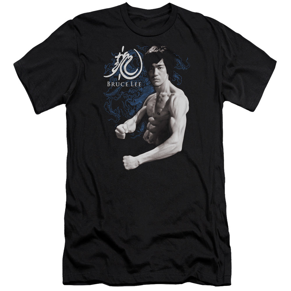 Bruce Lee Slim Fit T-Shirt Dragon Stance Black Tee