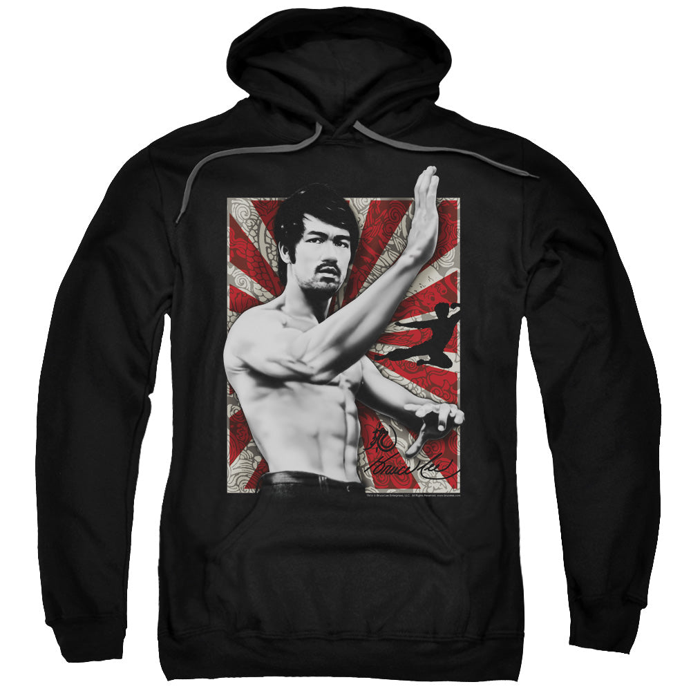 Bruce Lee Hoodie Stance Portrait Black Hoody