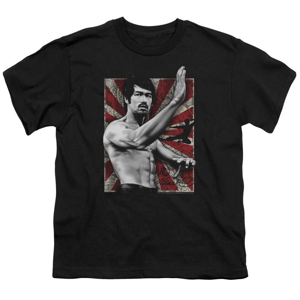 Bruce Lee Kids T-Shirt Stance Portrait Black Tee