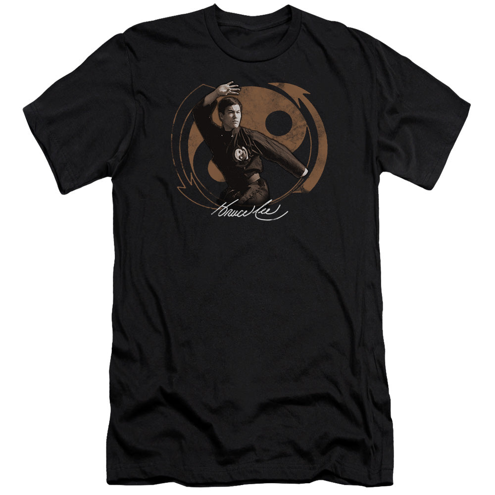 Bruce Lee Premium Canvas T-Shirt Yin Yang Black Tee