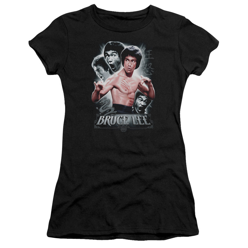 Bruce Lee Juniors T-Shirt Inner Fury Collage Black Premium Tee