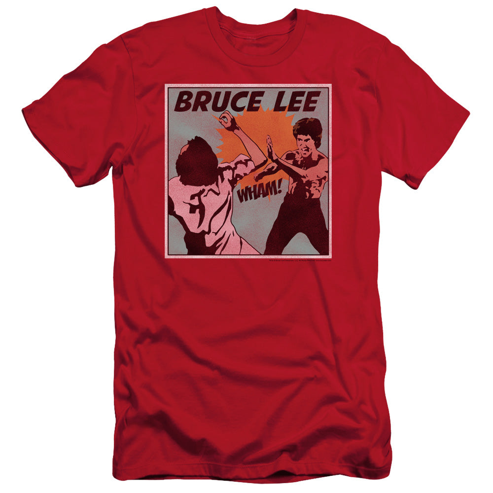 Bruce Lee Slim Fit T-Shirt Comic Red Tee