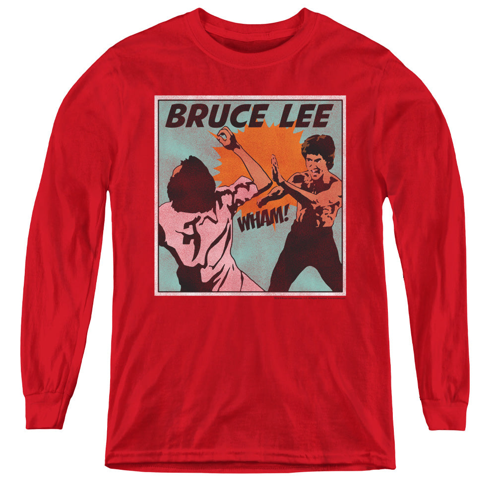 Bruce Lee Kids Long Sleeve Shirt Comic Red Tee