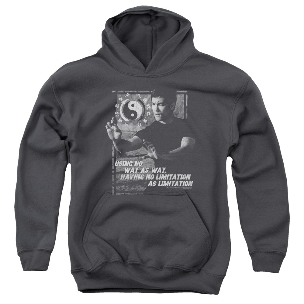 Kids Bruce Lee Hoodie Using No Way as Way Quote Youth Hoodie