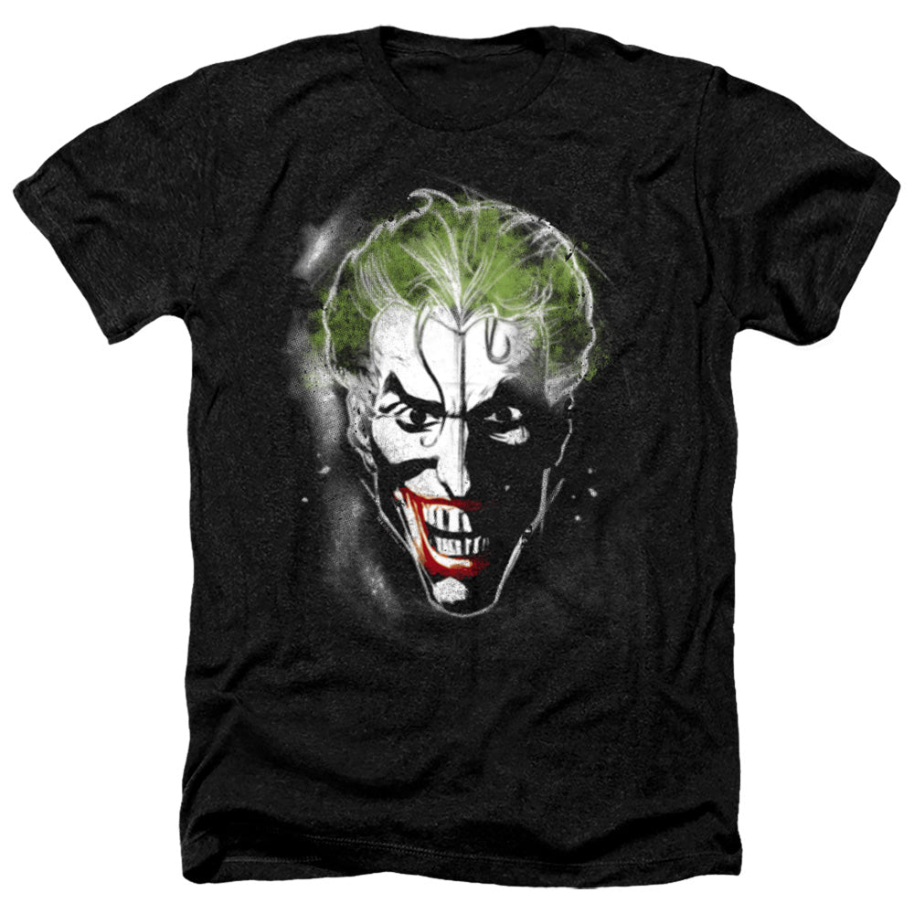 Batman Heather T-Shirt Joker Face Makeup Black Tee