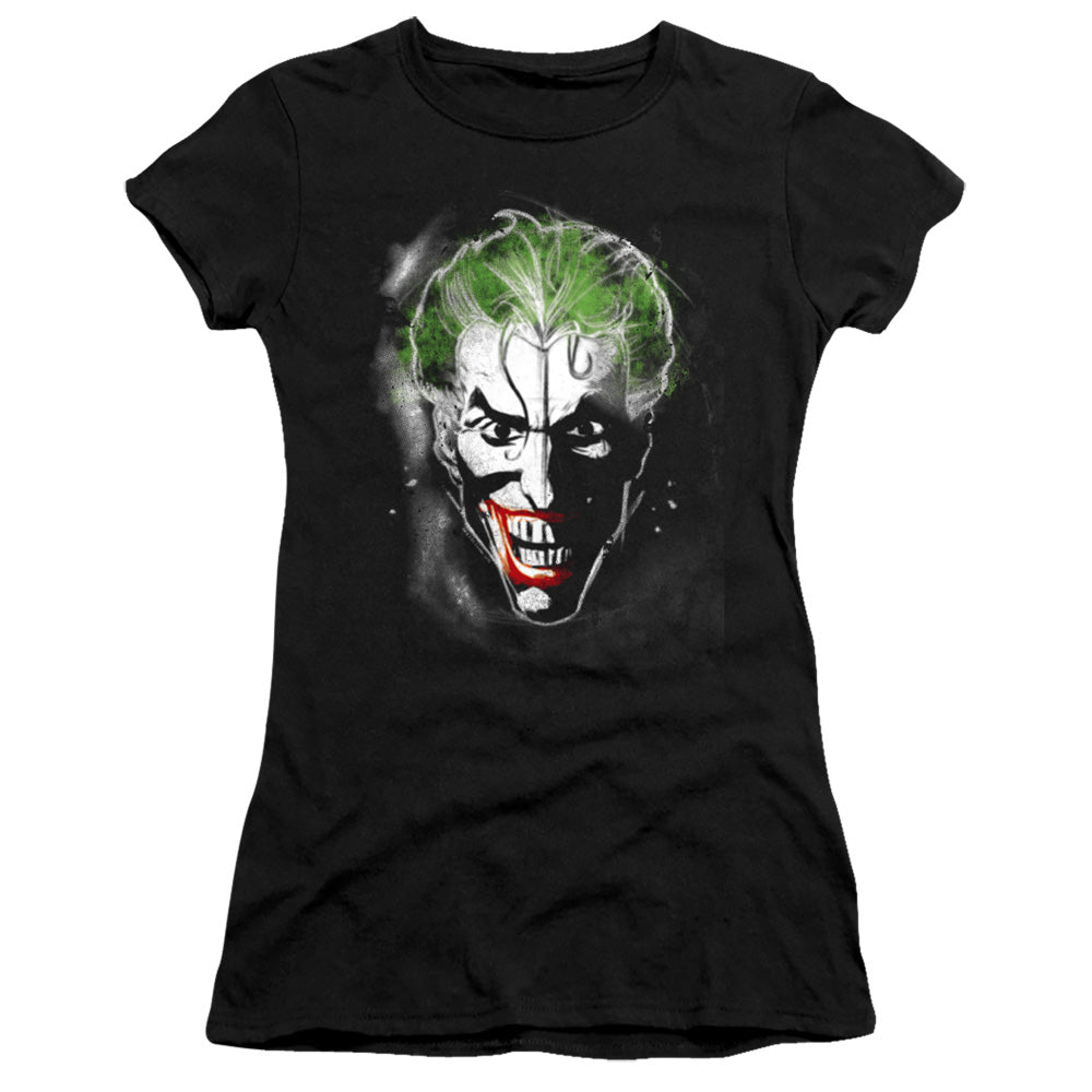 Batman Juniors T-Shirt Joker Face Makeup Black Premium Tee