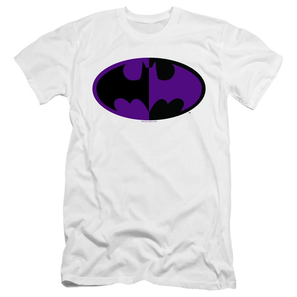 Batman Premium Canvas T-Shirt Split Logo White Tee