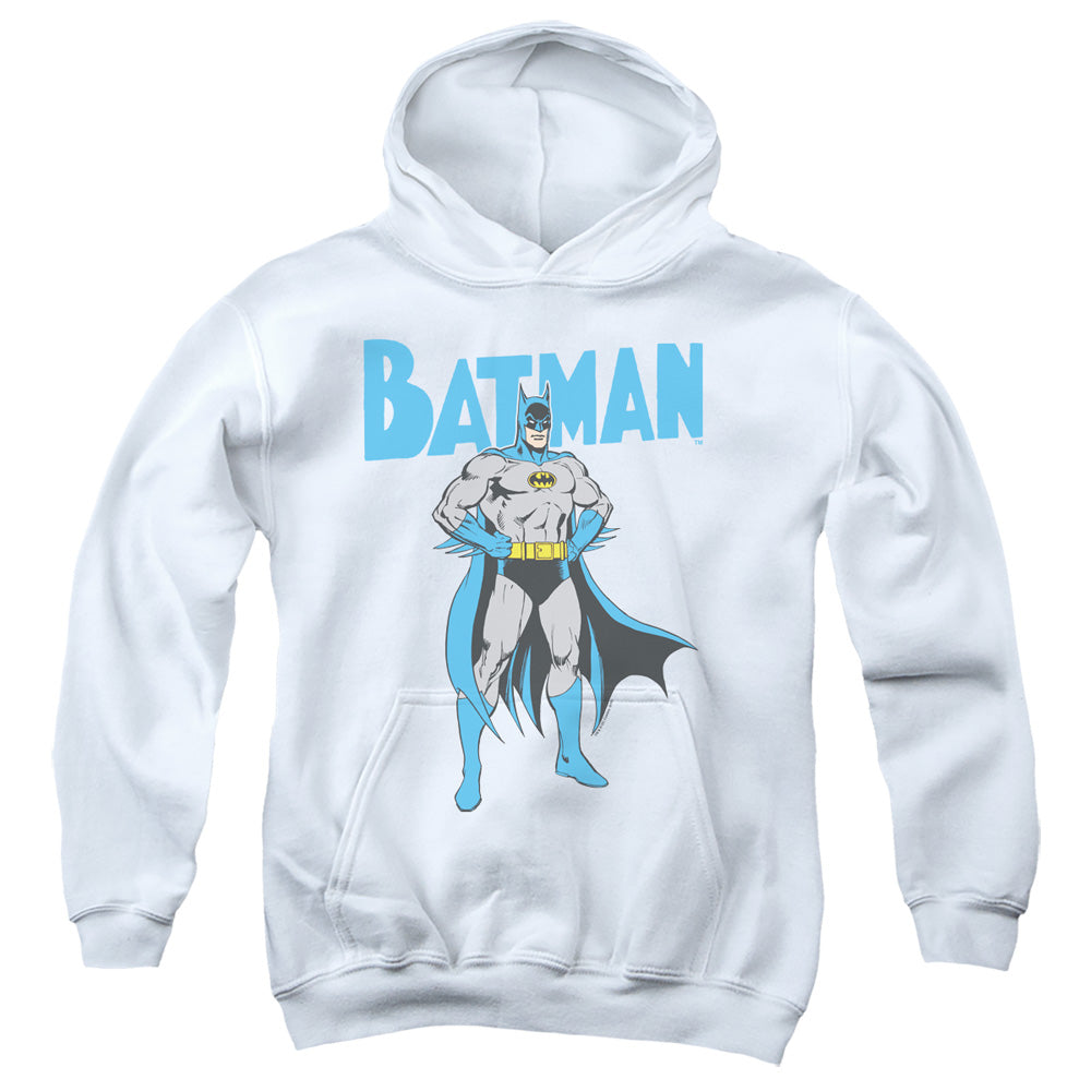 Batman Kids Hoodie Pose White Hoody