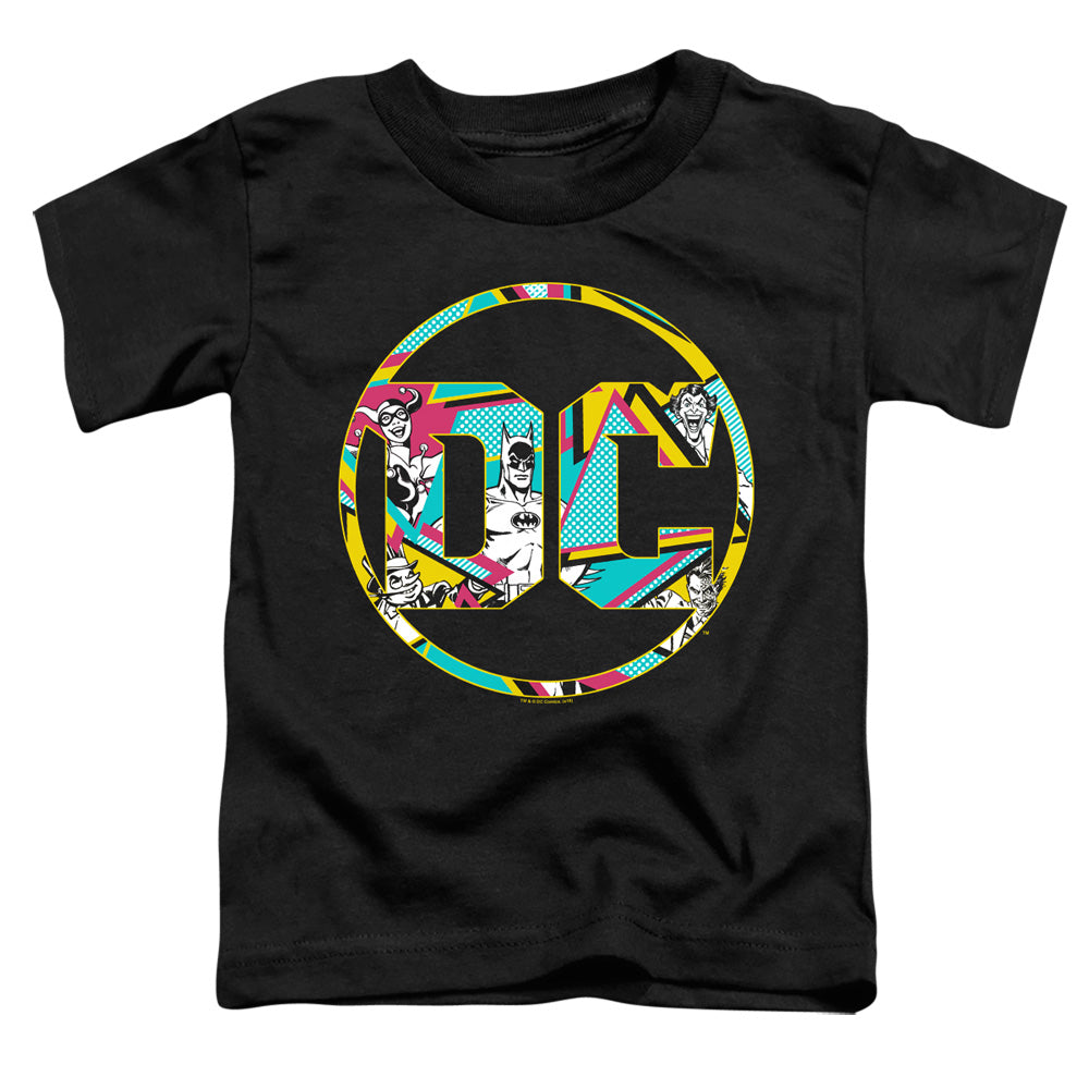 Batman Toddler T-Shirt Colorful DC Comics Logo Black Tee