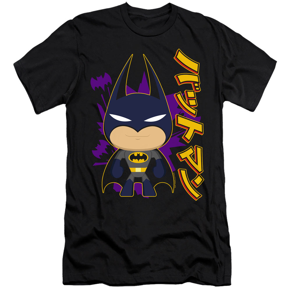 Batman Premium Canvas T-Shirt Cartoon Kanji Black Tee