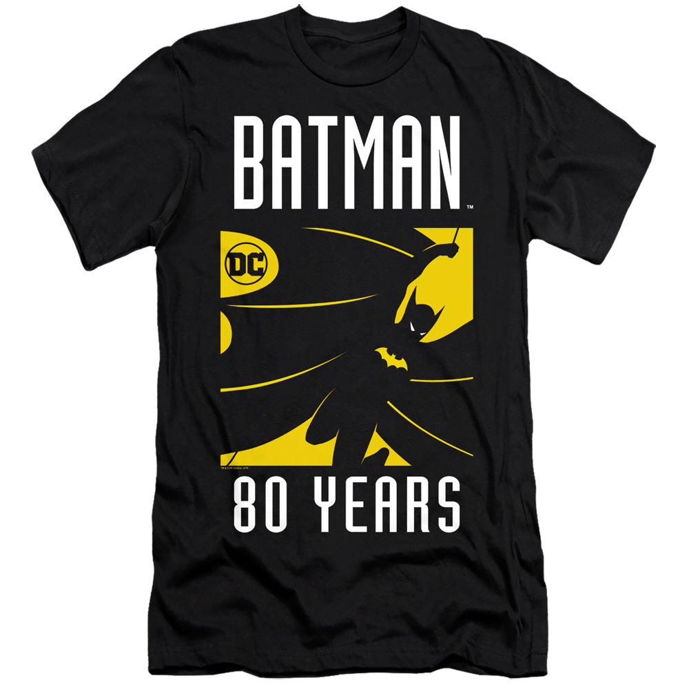 Batman Premium Canvas T-Shirt 80 Years Silhouette Black Tee
