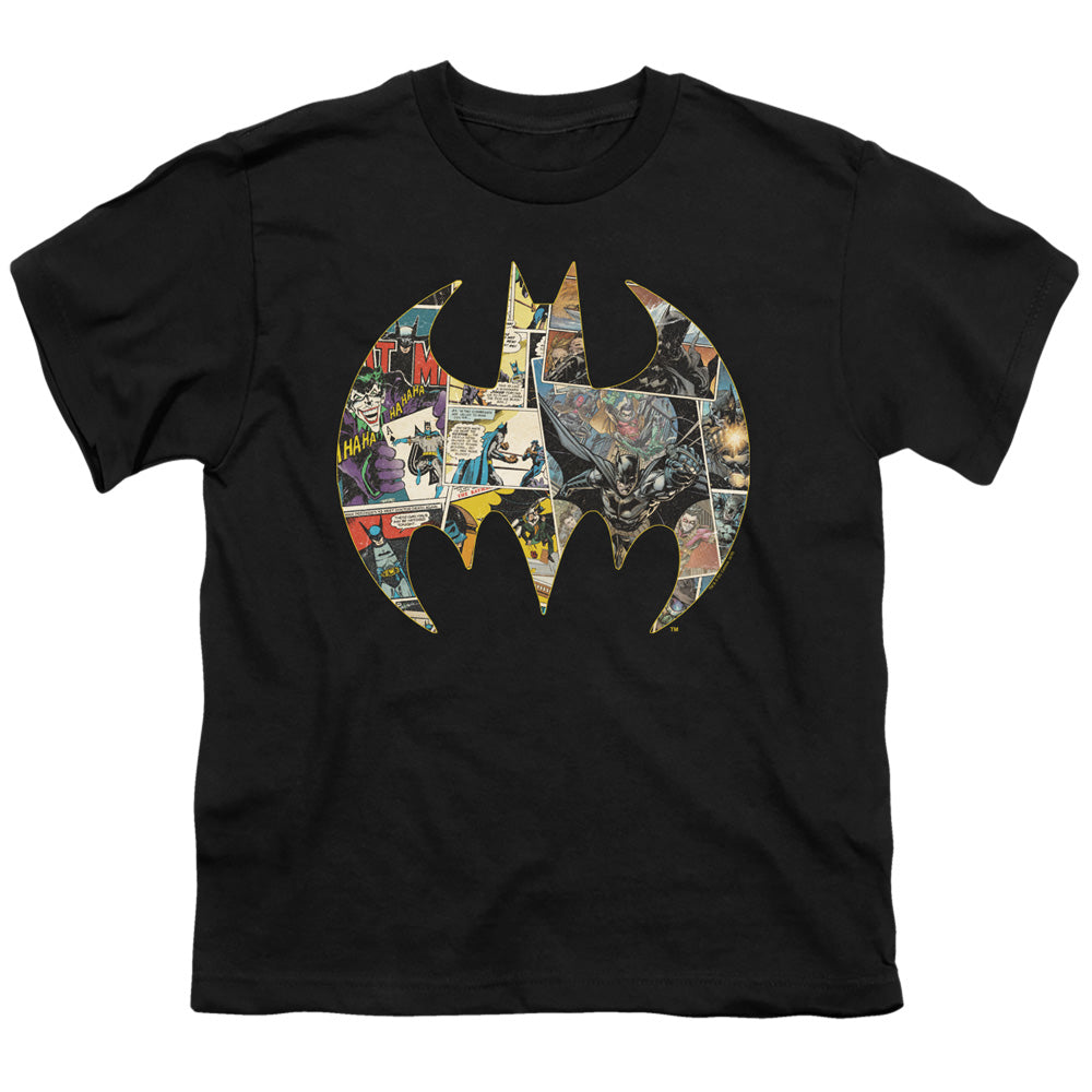 Batman Kids T-Shirt Collage Shield Black Tee