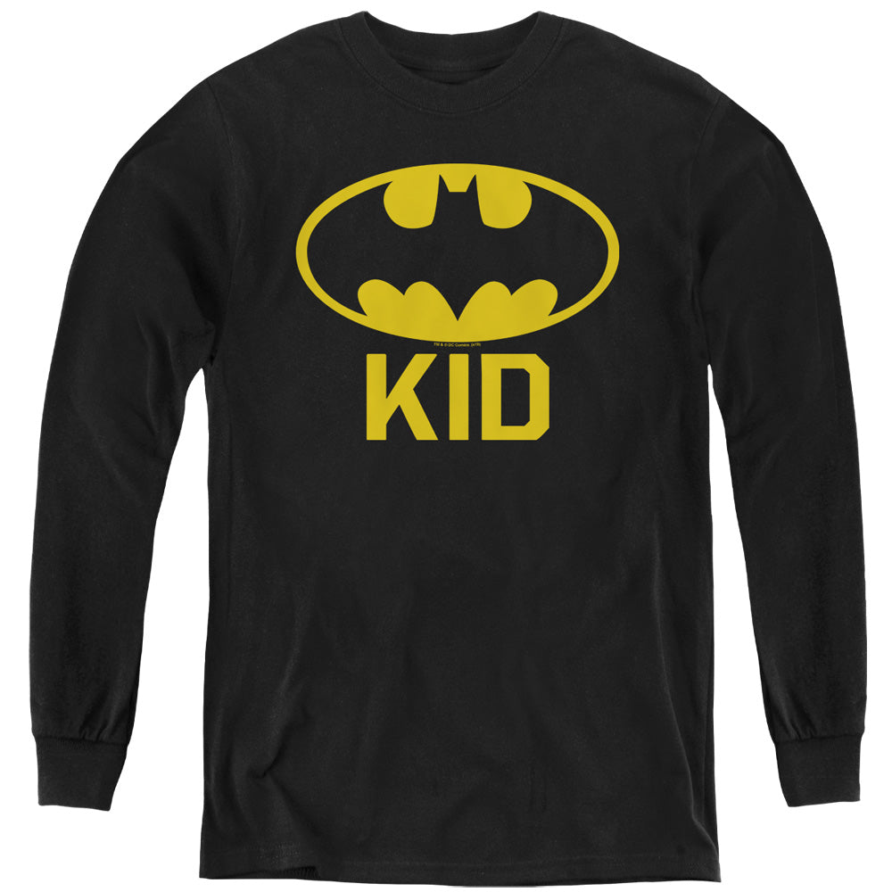 Batman Kids Long Sleeve Shirt Bat Kid Black Tee