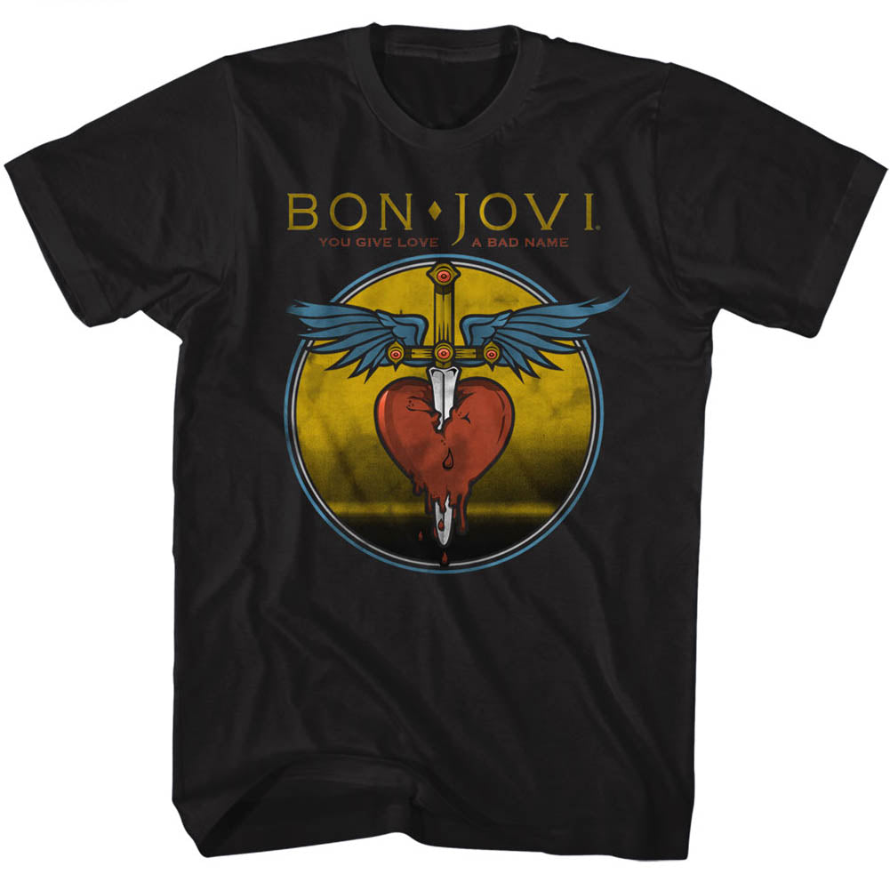 Bon Jovi Tall T-Shirt Bad Name Black Tee