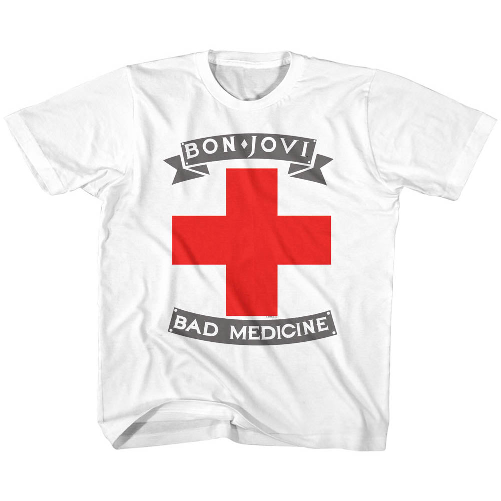 Bon Jovi Toddler T-Shirt Bad Medicine White Tee