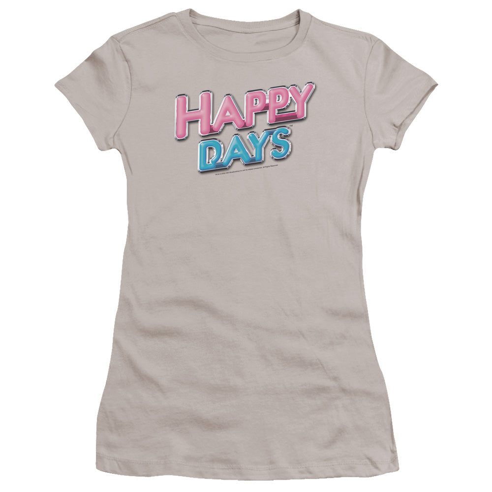 Happy Days Juniors T-Shirt Logo Silver Premium Tee
