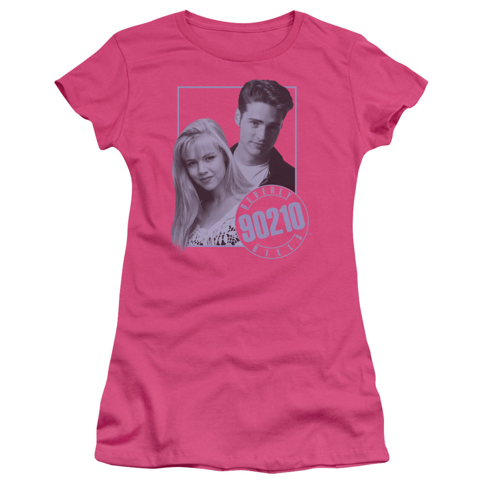 90210 Juniors T-Shirt Brandon and Kelly Hot Pink Tee