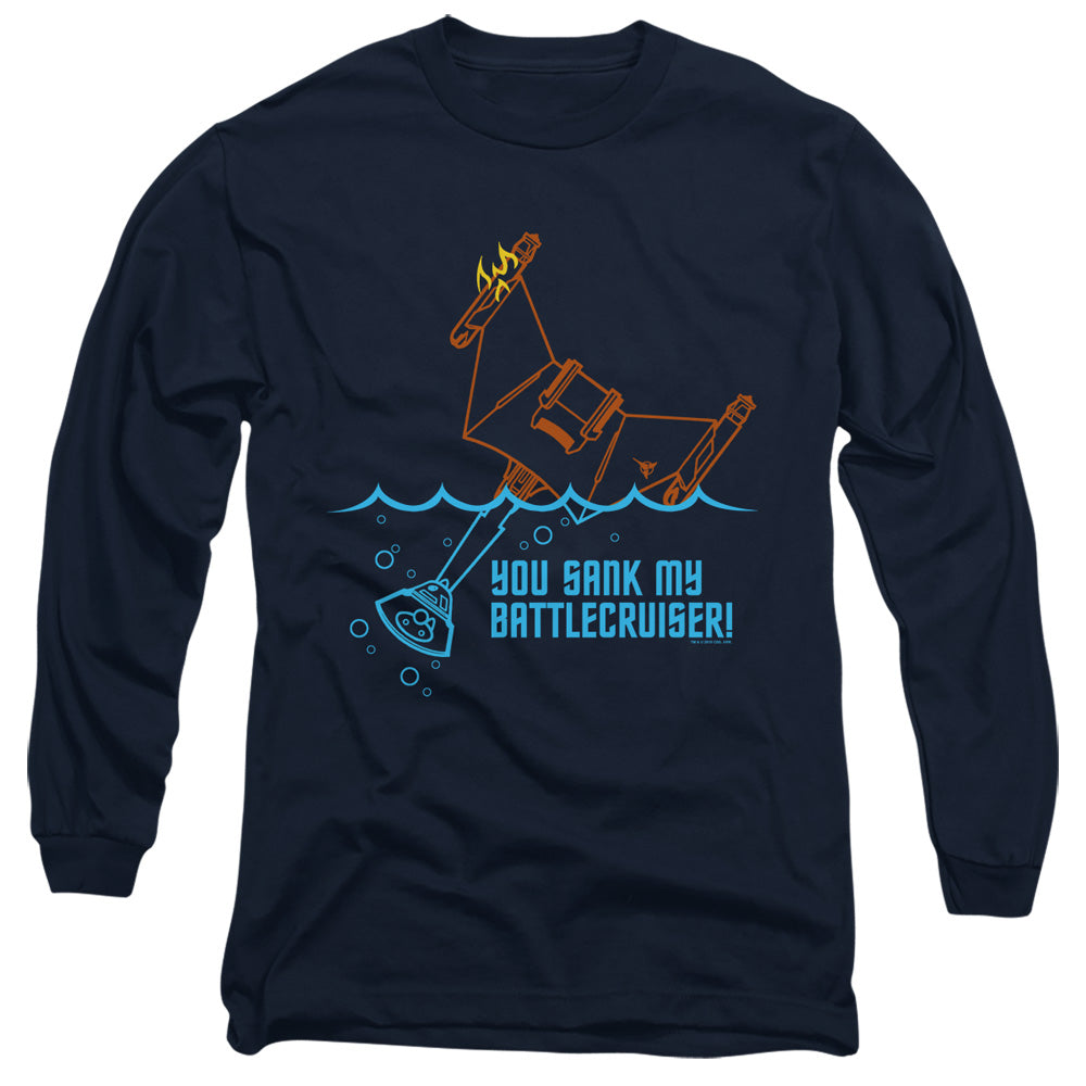 Star Trek Long Sleeve T-Shirt Sank My Battlecruiser Navy Tee