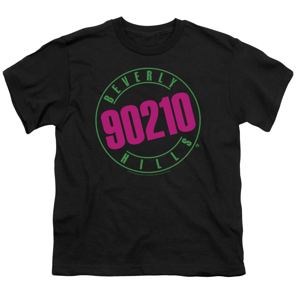 Beverly Hills 90210 Kids T-Shirt Neon Logo Black Tee