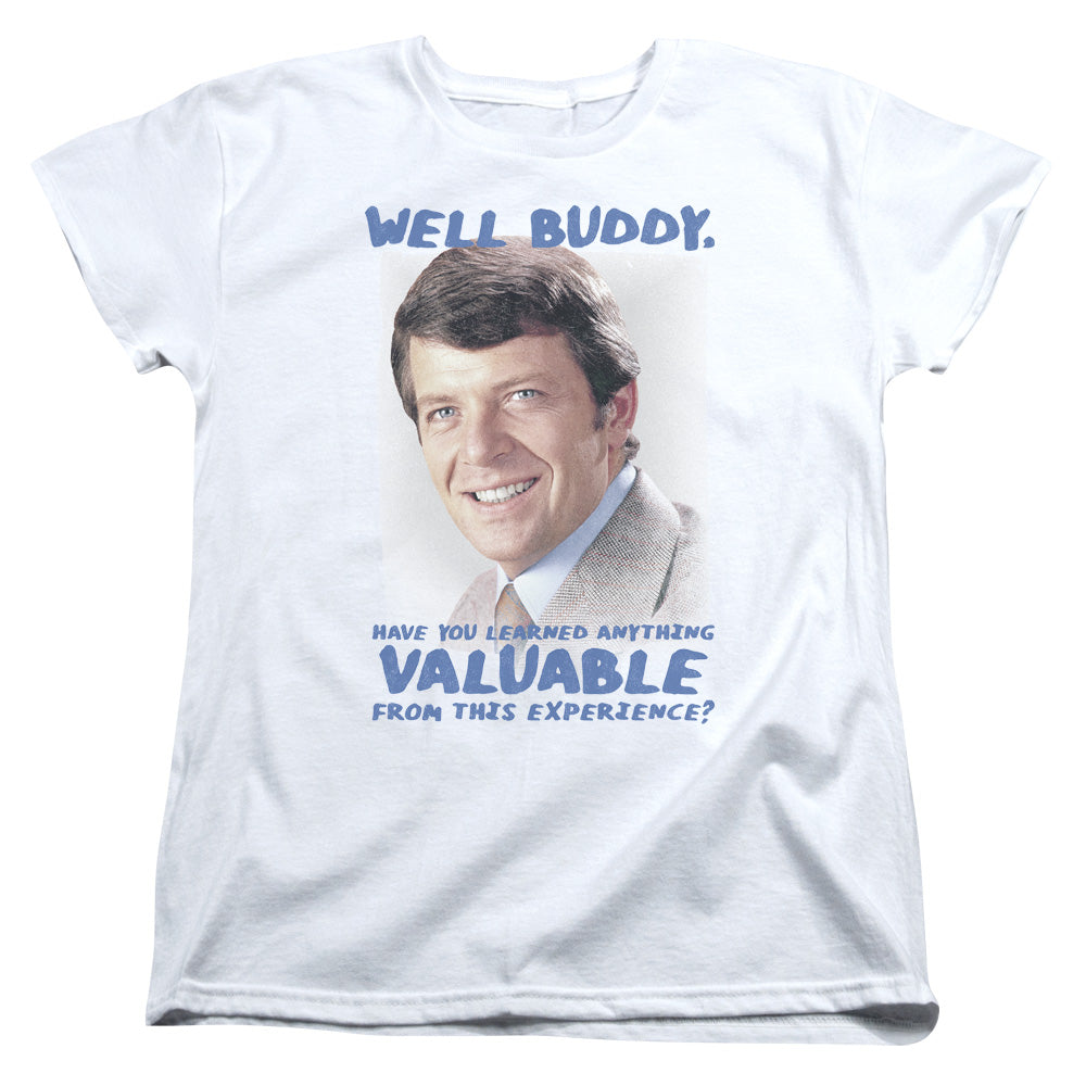 The Brady Bunch Womens T-Shirt Well Buddy White Tee
