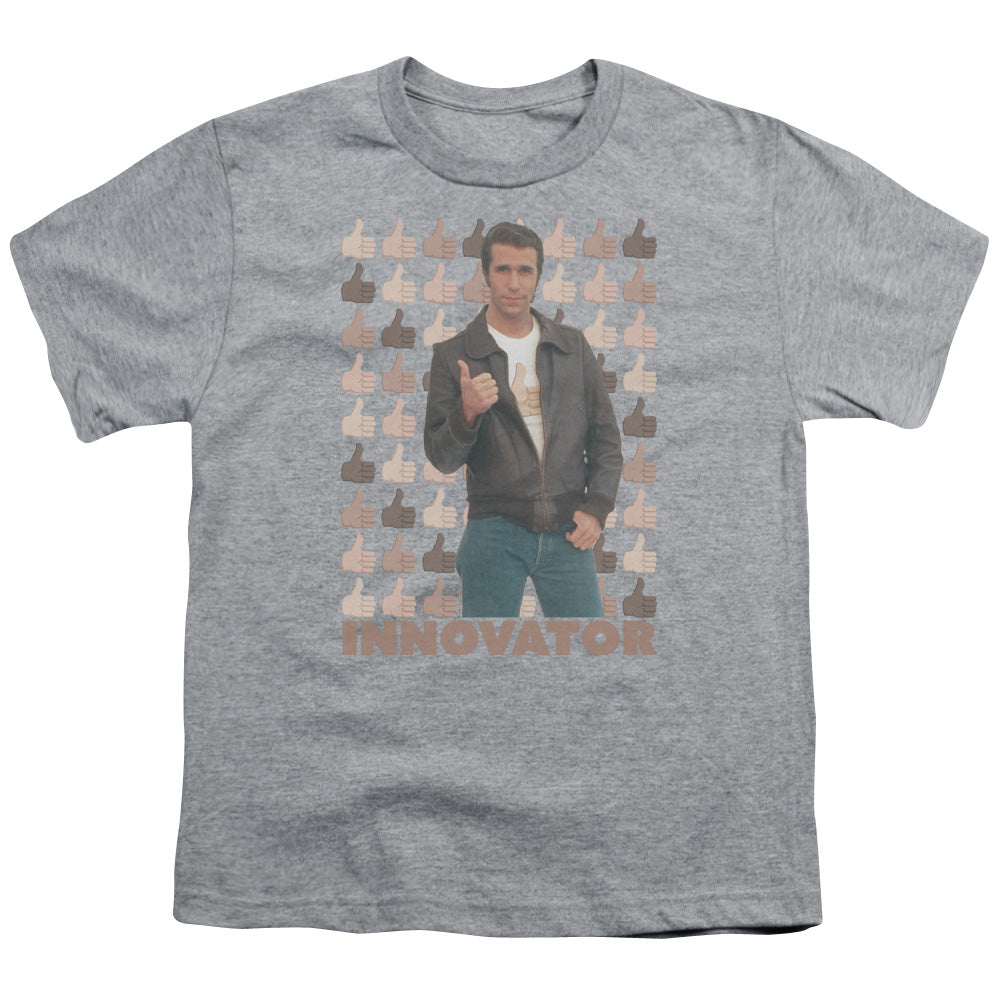 Happy Days Kids T-Shirt Fonzie Innovator Athletic Heather Tee