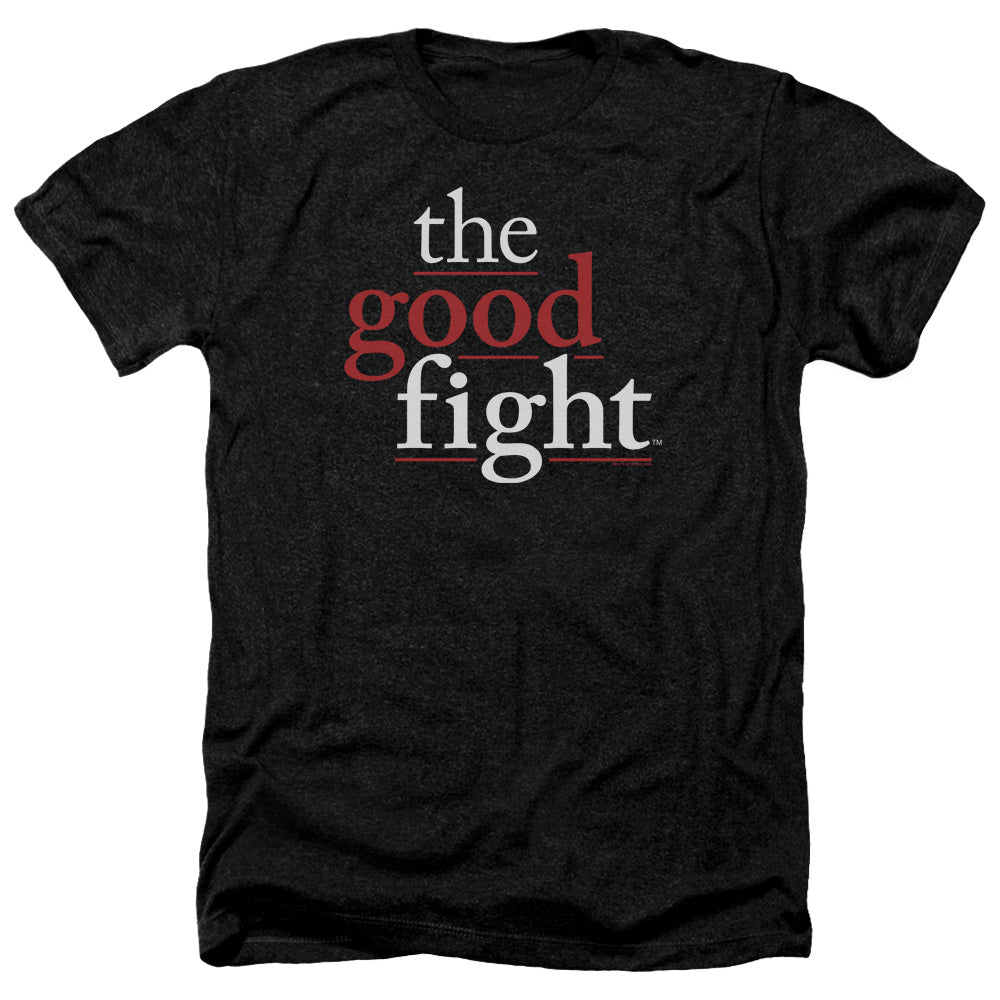 The Good Fight Heather T-Shirt Logo Black Tee