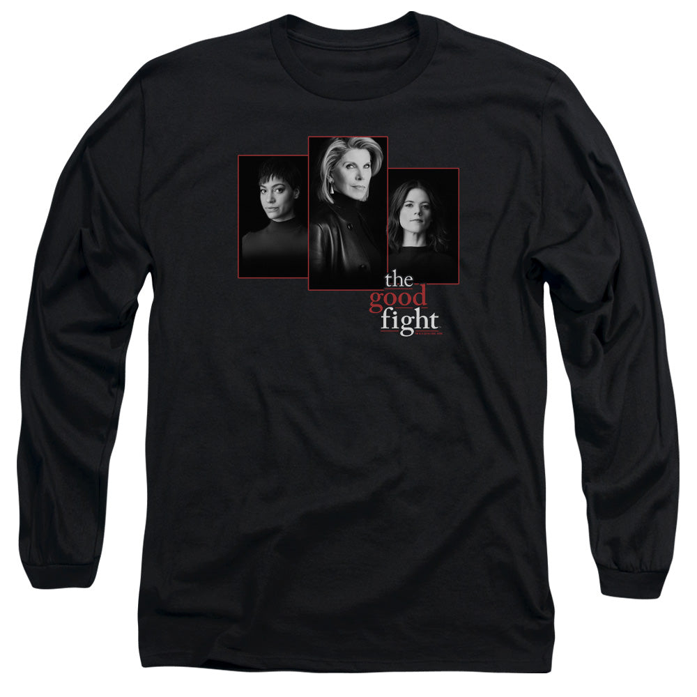 The Good Fight Long Sleeve T-Shirt Cast Headshots Black Tee