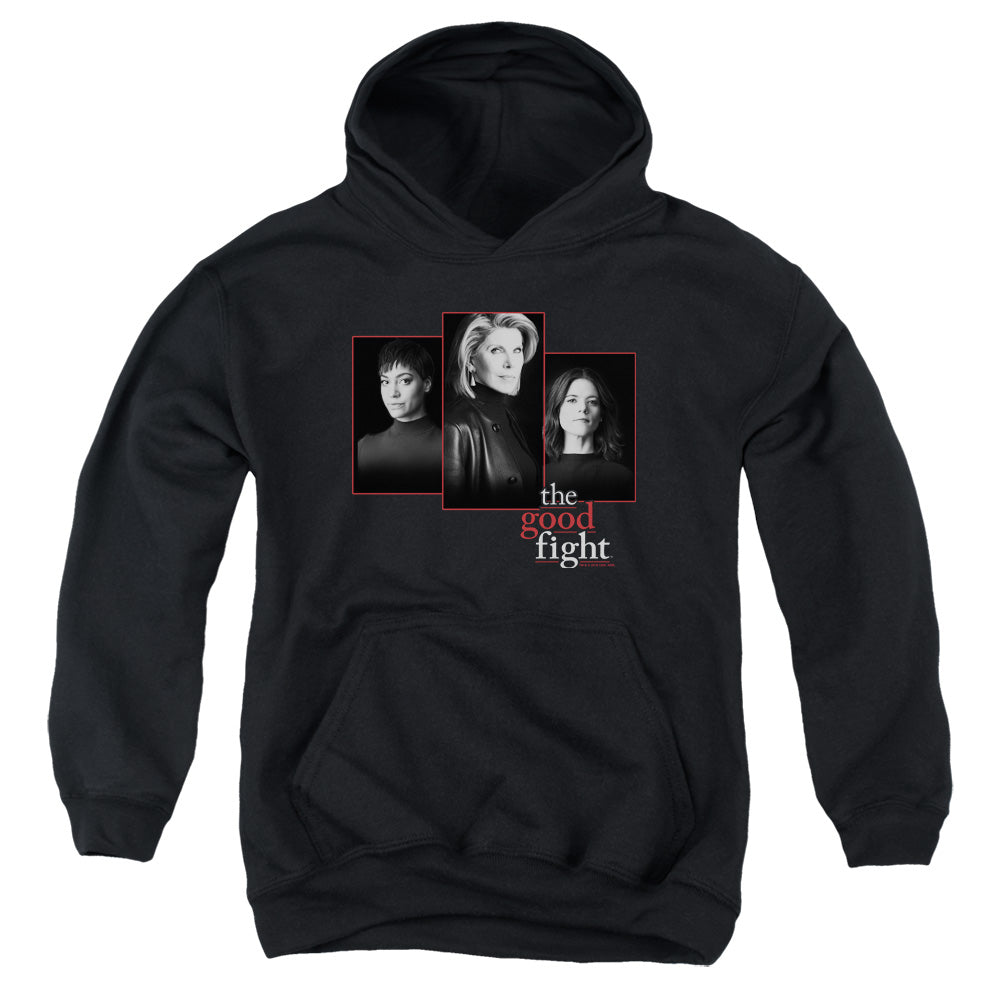 The Good Fight Kids Hoodie Cast Headshots Black Hoody