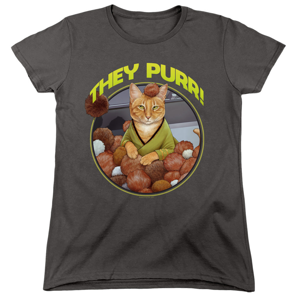 Star Trek Womens T-Shirt They Purr Charcoal Tee