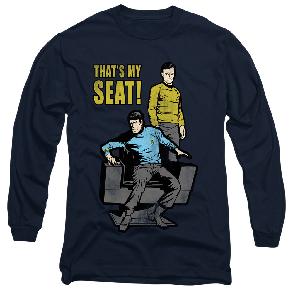 Star Trek Long Sleeve T-Shirt Thats My Seat Navy Tee