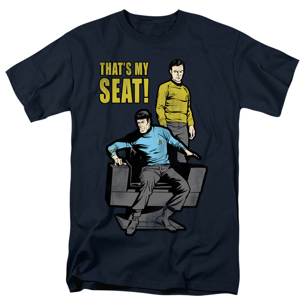 Star Trek T-Shirt Thats My Seat Navy Tee