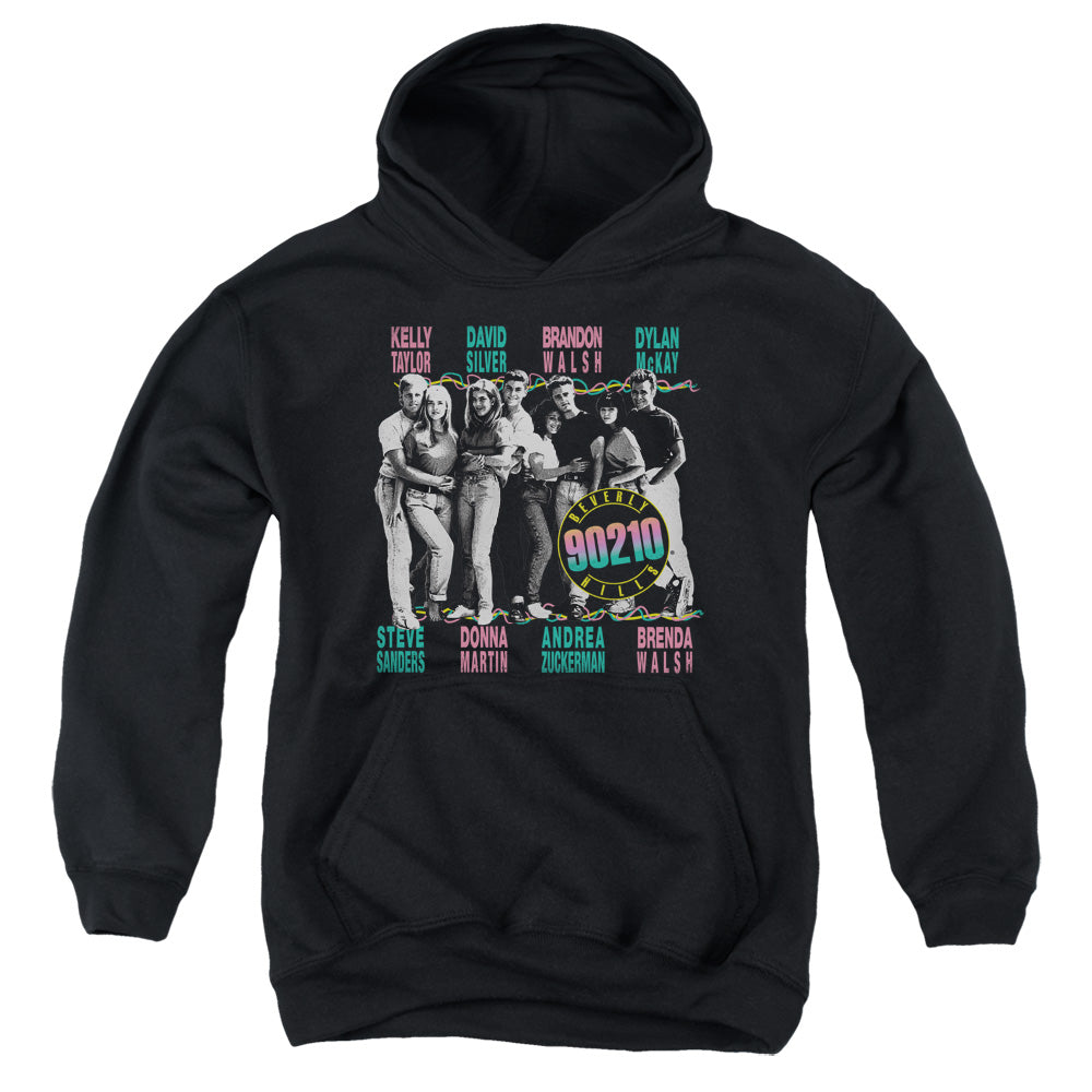 Beverly Hills 90210 Kids Hoodie Cast with Names Black Hoody